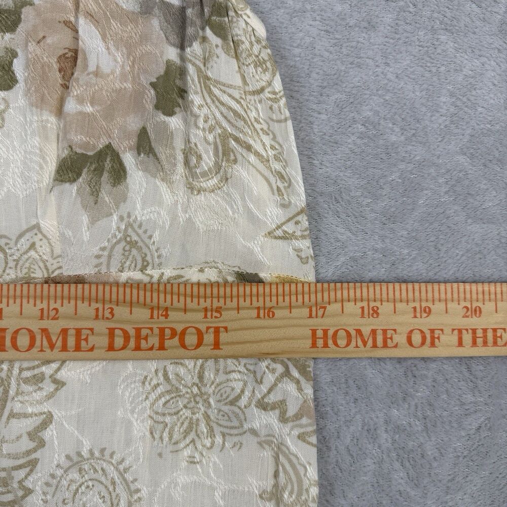Vtg Dressbarn Maxi Dress 8 Floral Neutral Coquette Grandma Cottagecore Y2K 90s - Picture 7 of 10